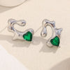 Fashion Trendy Ear Jewelry Stainless Steel 18K Gold Plated Asymmetrical Heart Earrings