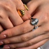 Fashion Trendy Retro Scallop Ring Real Gold Plated Highend Niche