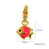 Fashion Tropical Fish Stainless Steel Jewelry Accessories Cute Oil Dropping Marine Elements Fish Pendant