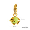 Fashion Tropical Fish Stainless Steel Jewelry Accessories Cute Oil Dropping Marine Elements Fish Pendant