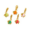 Fashion Tropical Fish Stainless Steel Jewelry Accessories Cute Oil Dropping Marine Elements Fish Pendant