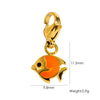 Fashion Tropical Fish Stainless Steel Jewelry Accessories Cute Oil Dropping Marine Elements Fish Pendant
