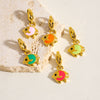 Fashion Tropical Fish Stainless Steel Jewelry Accessories Cute Oil Dropping Marine Elements Fish Pendant