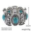 Fashion Turquoise Alloy Vintage Silver Natural Stone Bracelet Electroplating
