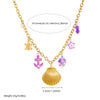 Fashion Turtle Animal Zodiac Stainless Steel Goldplated Pendant Necklace