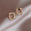 Fashion Twist Alloy Inlay Rhinestones Women'S Ear Studs 1 Pair