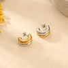 Fashion U Shape Stainless Steel Plating Earrings 1 Pair