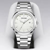 Fashion Ultrathin Men's Alloy And Stainless Steel Quartz Watch With Luminous Calendar Waterproof Round Dial