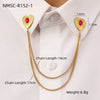 Fashion Unisex Geometric Stainless Steel Shirt Collar Pin Jewelry With Electroplating Treatment