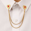 Fashion Unisex Geometric Stainless Steel Shirt Collar Pin Jewelry With Electroplating Treatment