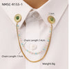 Fashion Unisex Geometric Stainless Steel Shirt Collar Pin Jewelry With Electroplating Treatment