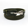 Fashion Unisex Multi Layer Hook Geometry Punk Retro Trend Leather Jewelry Bracelet