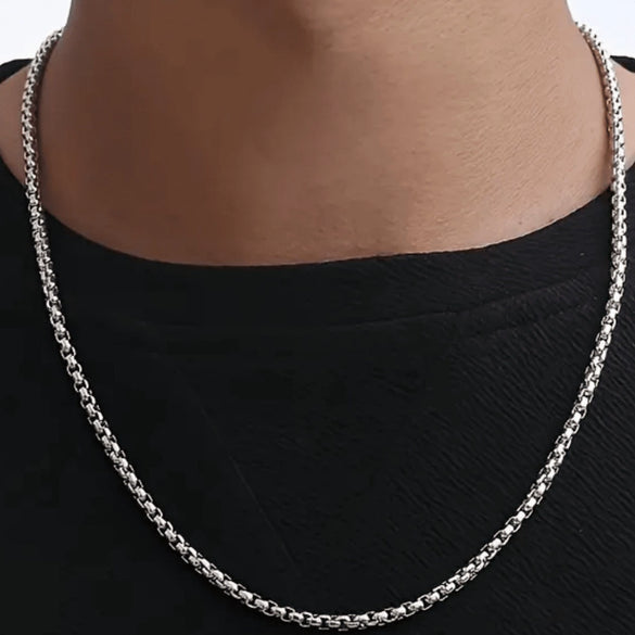 Fashion Unisex Stainless Steel And Titanium Steel Chain Necklace Hip Hop Style Electroplated