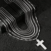 Fashion Unisex Stainless Steel And Titanium Steel Chain Necklace Hip Hop Style Electroplated