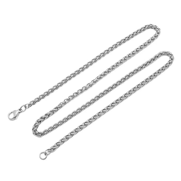 Fashion Unisex Stainless Steel And Titanium Steel Chain Necklace Hip Hop Style Electroplated