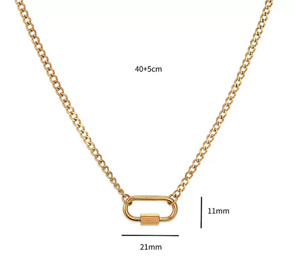 Fashion Versatile Necklace Accessories Stainless Steel Titanium Steel Geometric Electroplating Light Luxury Style Unisex