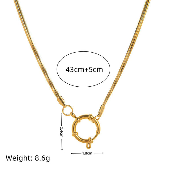 Fashion Versatile Necklace Accessories Stainless Steel Titanium Steel Geometric Electroplating Light Luxury Style Unisex