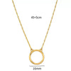 Fashion Versatile Necklace Accessories Stainless Steel Titanium Steel Geometric Electroplating Light Luxury Style Unisex