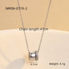 Fashion Versatile Round Zircon Pendant Stainless Steel Necklace With Electroplating
