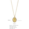 Fashion Virgin Pendant Stainless Steel Waterproof Fadeless Copper Zirconium Jewelry Color Diamond Series Electroplated Ochain Necklace