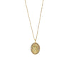 Fashion Virgin Pendant Stainless Steel Waterproof Fadeless Copper Zirconium Jewelry Color Diamond Series Electroplated Ochain Necklace