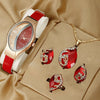Fashion Watch Jewelry Set Alloy And Stainless Steel Round Dial