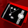 Fashion Watch Jewelry Set Alloy And Stainless Steel Round Dial