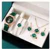 Fashion Watch Jewelry Set Alloy And Stainless Steel Round Dial