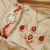 Fashion Watch Jewelry Set Alloy And Stainless Steel Round Dial