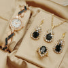 Fashion Watch Jewelry Set Alloy And Stainless Steel Round Dial