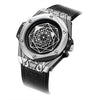 Fashion Waterproof Quartz Watch Men's Sports Watch Alloy Imitation Leather Strap Stainless Steel Buckle Rhombus Dial