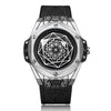 Fashion Waterproof Quartz Watch Men's Sports Watch Alloy Imitation Leather Strap Stainless Steel Buckle Rhombus Dial
