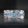 Fashion Wedding Ring Copper Antique Style With Geometric Pattern Electroplated For Men And Women