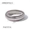 Fashion Widefaced Singlelayer Snake Chain Bracelet Stainless Steel Geometric Electroplated For Women