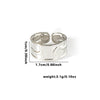 Fashion Widefaced Titanium Steel Open Ring For Women Geometric Drop Shape Electroplated