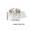 Fashion Widefaced Titanium Steel Open Ring For Women Geometric Drop Shape Electroplated