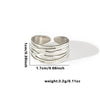 Fashion Widefaced Titanium Steel Open Ring For Women Geometric Drop Shape Electroplated