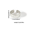 Fashion Widefaced Titanium Steel Open Ring For Women Geometric Drop Shape Electroplated