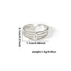 Fashion Widefaced Titanium Steel Open Ring For Women Geometric Drop Shape Electroplated