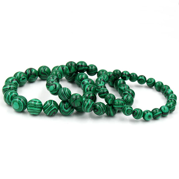 Fashion Wild Malachite Bracelet Mixed Material Electroplating
