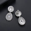 Fashion Women Copper Geometric Earrings With Zircon Inlay Electroplated Long Drop Statement Jewelry For Banquets
