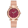 Fashion Women's Alloy And Stainless Steel Round Angular Mirror Quartz Watch