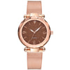 Fashion Women's Alloy And Stainless Steel Round Angular Mirror Quartz Watch