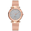 Fashion Women's Alloy And Stainless Steel Round Angular Mirror Quartz Watch