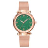 Fashion Women's Alloy And Stainless Steel Round Angular Mirror Quartz Watch
