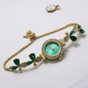 Fashion Women's Alloy And Stainless Steel Round Water Drop Shape Bracelet Watch