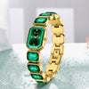 Fashion Women's Alloy And Stainless Steel Square Dial Quartz Watch With Diamond Inlay