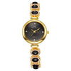 Fashion Women's Alloy Bracelet Watch With Round Dial And Diamond Inlay