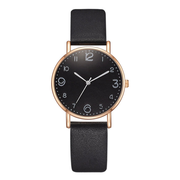 Fashion Women's Alloy Case Textile Strap Round Dial Glass Quartz Watch