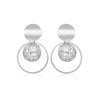 Fashion Women's Alloy Geometric Hollow Gold Wire Winding Ball Pearl Eardrop Ear Clip Earrings With Electroplating